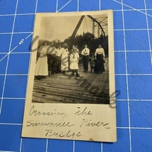 rppc postcard Crossing The Suwannee River Bridge Florida Family Portrait... - $250.43 MXN