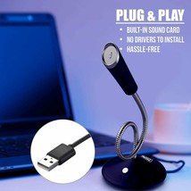 USB Computer Microphone Plug Play Podcast Vocal Voice Studio Recording - £17.00 GBP