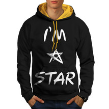 Wellcoda I am a Star Cool Mens Contrast Hoodie, Famous Casual Jumper - £30.97 GBP