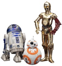 Star Wars:The Force Awakens C-3PO R2-D2 and BB-8 Artfx+ 1:10 Scale Statue Set - £96.53 GBP