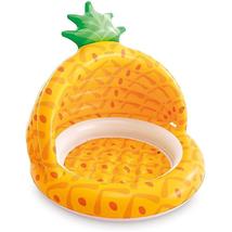 Intex - Inflatable Toddler Wading Pool with Sunshade, 40 &#39;&#39; Diameter, Pineapple  - £44.73 GBP