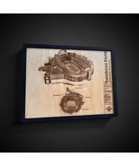 Lambeau Field Green Bay, Wisconsin Wood Engraved Wall Hanging Football S... - $29.39