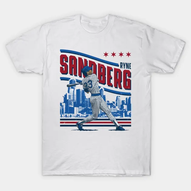 Ryne Sandberg Chicago C Skyline T-Shirt - $319.81 MXN