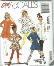 McCalls Sewing Pattern 5428 Girls Tunic Leggings Size 7 - £10.01 GBP