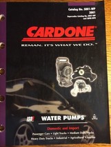 February 2001 Cardone Water Pumps Catalog No. 4001-EM - £18.93 GBP