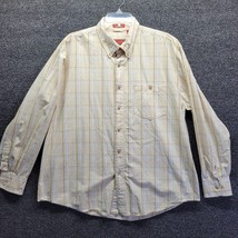 Izod Luxury Sport Smooth 100% Cotton Long Sleeve Button Down Shirt Men&#39;s Sz XL - £11.57 GBP
