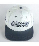 HOYAS GERORGETOWN COLLEGE TEAM BASEBALL LEATHER CAP, WHITE/GREY - $559.12 MXN