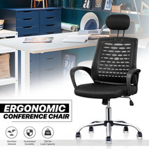 High-Back Mesh [Adjustable Headrest] Conference Desk Chair Pc Computer T... - £125.85 GBP