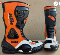 KTM Cowhide Motorbike leather boots Ce Approved  - £113.00 GBP