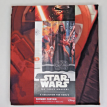 Star Wars The Force Awakens Fabric Shower Curtain 70 X 72&quot; Disney Kylo Ren - £10.47 GBP