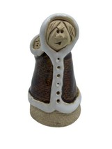 Indian Ceramic Figurine Clay Mid West Art Candle Snuffer Decor Sculpture 3&quot; - £14.12 GBP