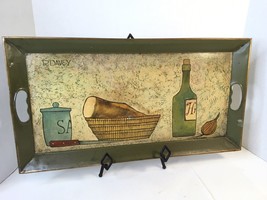 Robert Davey Painted Tray 1950s  Bread Wine  22.5”x12” Green primitive modernism - £35.59 GBP