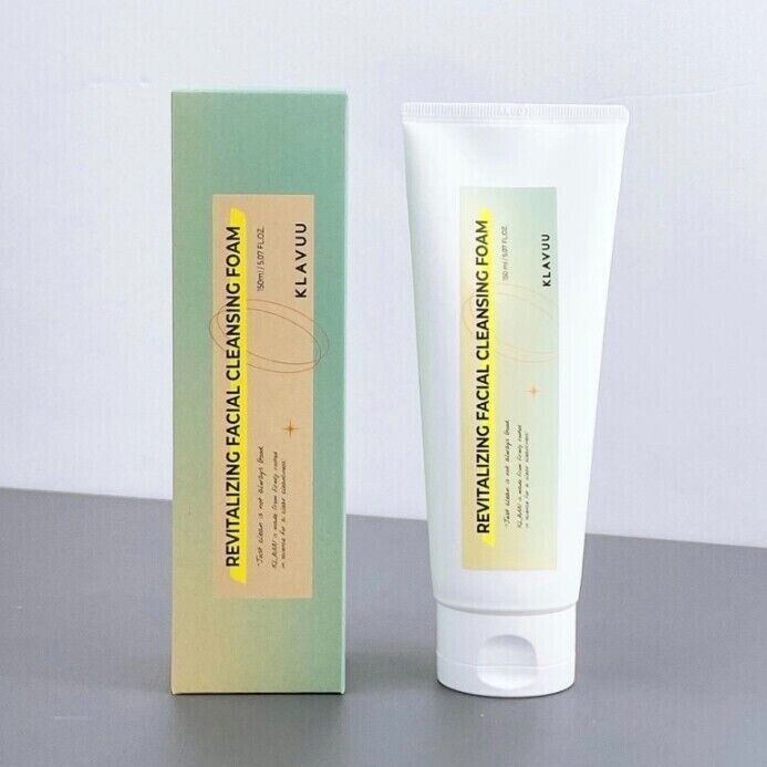 KLAVUU Revitalizing Facial Cleansing Foam 150ml Moisturizing Foam Cleanser NEW