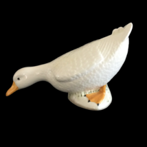 Vintage Large 20&quot; Hand Painted Italian Majolica Duck Centerpiece with FLAW - £149.86 GBP