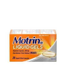 Motrin IB Liquid Gels, Ibuprofen 200 mg, Pain Reliever &amp; Fever Reducer M... - $10.99