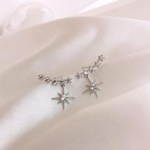 Dominated new 2019 contracted delicate crystal Star temperament Drop earrings Wo - $13.14