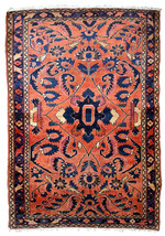 Handmade antique Persian Lilihan rug 2.2&#39; x 3.7&#39; (67cm x 113cm) 1920s - £1,218.45 GBP