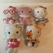 Set of 5 Hello Kitty Plush 6 inch and 8 inch #2-0215 - £27.09 GBP