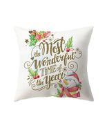 Anyhouz Pillowcase White Holiday Quote Print Christmas Cotton Polyester ... - $30.50+