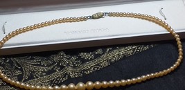 Antique Vintage Victorian Faux Pearl Necklace with Very Rare and Beautiful Clasp - £46.69 GBP
