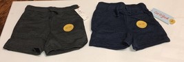 Cat &amp; Jack Easy On &amp; Off Navy &amp; Charcoal Set Of 2 Size 12M Shorts  - $5.78