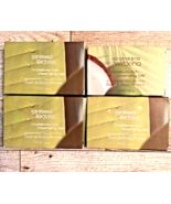 4 New Small Guest Soap Bars Bath Body Works Rainkissed Leaves Coconut Ve... - £10.95 GBP