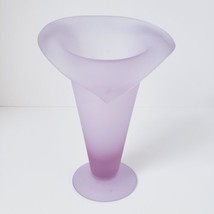 Teleflora 7.5&quot; Purple Frosted Glass Jack in the Pulpit Vase - £19.88 GBP