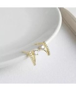 1.50 Round Cut Simulated Diamond Women&#39;s Stud Earrings In 14k Yellow Gol... - $1,653.78 MXN