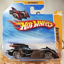 2010 Hot Wheels #49 HW Premiere 49/52 BATMOBILE Black-Red w/10 Spoke Short Card - £7.83 GBP