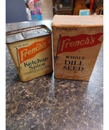 Lot 2 Vtg French&#39;s Spices Ketchup Spice in Tin Whole Dill In Box - €25,78 EUR