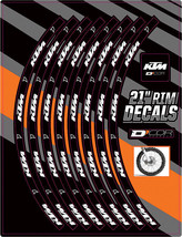 DCor 21&quot; Rim Decals KTM Logo Front 40-80-204 - £23.73 GBP