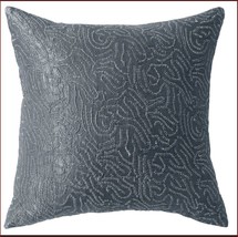 Donna Karan Current Metallic Stitch deco pillow NWT $190 - £65.95 GBP