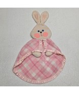Vintage Fisher Price Plaid Pink Bunny Rabbit Lovey Baby Security Blanket... - $101.41 CAD