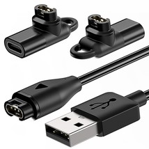 Charging Cable For Garmin Watch With 2 Usb C Charger Adapter Connector, 3.3Ft Ch - £14.89 GBP