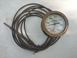 22OO29 TRERICE THERMOMETER, LEAD IS ABOUT 20&#39; LONG, 5&quot; DIAL, 7-1/2&quot; CASE... - £146.39 GBP