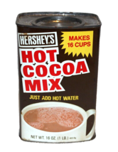 Vintage 1960s Empty 16 Oz Hershey’s Hot Cocoa Mix Tin W/POP Off Cap Makes 16 Cup - £19.65 GBP