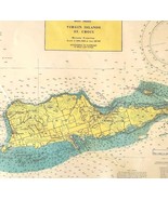 1970s Virgin Islands Placemat Depth Chart Maritime Nautical Signals DWHH16 - $34.24 CAD