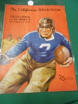Vintage 1936 Football Program THE CALIFORNIA GRIDIRON ..California vs. S... - £23.03 GBP