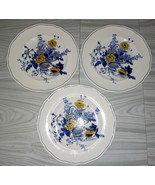 3 Vtg Enoch Wedgwood Tunstall Surrey Blue & Yellow Floral 9 3/4" Dinner Plates - $349.00 MXN