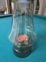 Hurricane glass lamp, smoke glass, 10&quot; x 6&quot; [a*3] - £35.72 GBP