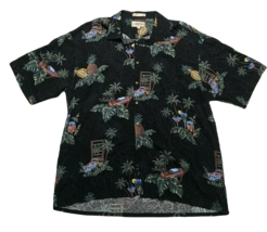 Campia MODA Vintage Button Down Shirt ~ Sz XXL ~ Boats Trees Leaves ~ Hawaiian - £18.02 GBP