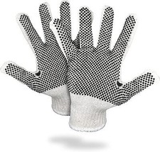 PVC String Knit Work Gloves 10 Size, Pack of 240 Safety Gloves White Color - £174.40 GBP