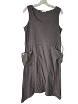 Chalet Women&#39;s Linen Sleeveless oversized lagenlook stretch dress XS - £20.69 GBP
