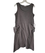 Chalet Women&#39;s Linen Sleeveless oversized lagenlook stretch dress XS - £20.43 GBP