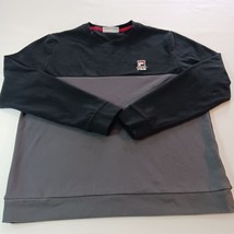 FILA Mens Crew Neck Men&#39;s Black &amp; Gray Cotton Blend Sweatshirt Long Slee... - €9,48 EUR