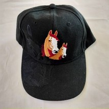 Horses Horse Head(s) Black Embroidered Cap Baseball Hat - £9.75 GBP