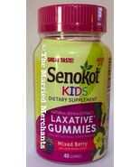 Senokot KIDS Natural Senna Extract Laxative Gummies 40 each 4/26 FRESH! - $10.99