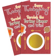 Thanksgiving Party Game Cards  30 Player Scratch Off Cards  Fall Turkey Dinner T - £19.22 GBP