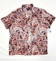 INC Young Men&#39;s XL Chocolate Fondant Combo Tropical Hawaiian Paisley Shi... - £21.51 GBP