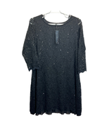 Tiana B Lace Dress Black Size 12 Slip Dress Round Neck Above The Knee Fe... - £51.30 GBP